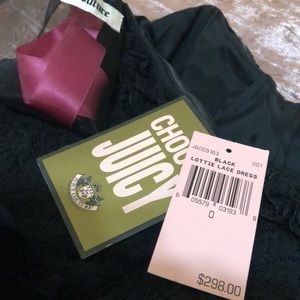 Strapless black lace Juicy Couture dress